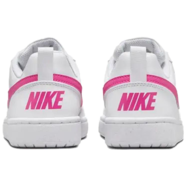 Nike Court Borough Slip Resistant Abrasion Resistant Low Top Kids Lifestyle Shoes White Pink Sneakers DV5456-113