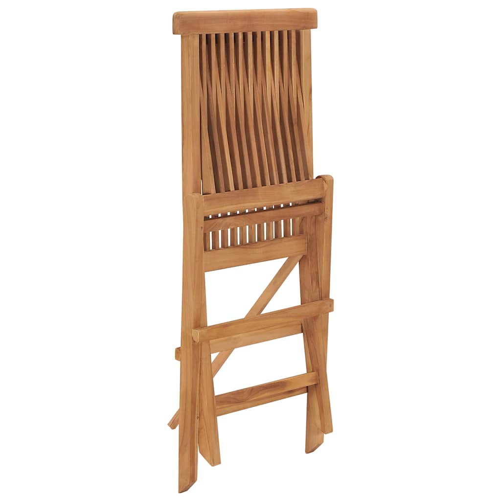 vidaXL Klappstühle, 4 Stück, Massivholz Teakholz