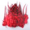 50Pcsdiy Jewelry Accessories Feathers Red Lu Flower Tip Feathers Chicken Feather Handicrafts Dream Catcher Clothing Decoration