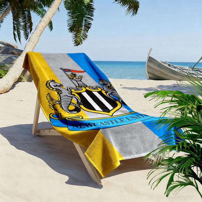 NUFC logo Print Beach Towel, Large Soft Quick Dry Towel for Beach Camping Swimming