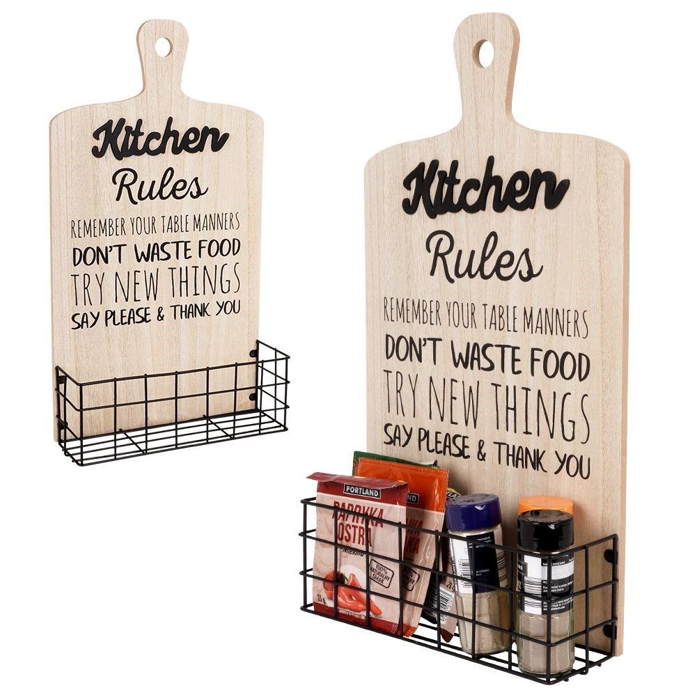 KITCHEN SPICE RACK AND ACCESSORY SHELF 530814