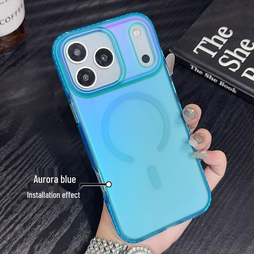 

Aurora Gradient Magnetic 3D Anti-fall Case for iPhone 17 Pro Max - Colorful Phantom Design. 17