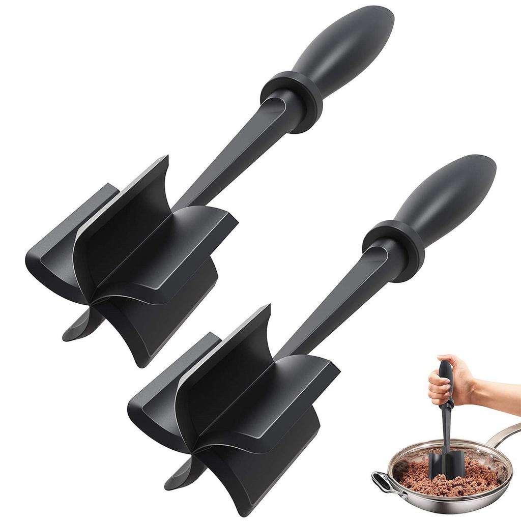 Kitchen Meat Chopper Ground Beef Masher Utensil Heat Resistant Non-Stick Hamburger Choppe Potato Masher Tool Kitchen Gadgets