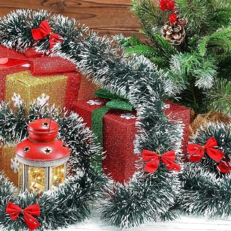 2m Natürliche Federboa Streifen Weihnachtsband Party Girlande Deko Weihnachtsbaum Weiß DIY Basteln Hochzeitsbedarf Kleidungszubehör