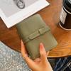 PU Leather Women's Purse Solid Color Folding Design Leather Purse Pull-out Design Large Capacity Short Wallet for Women