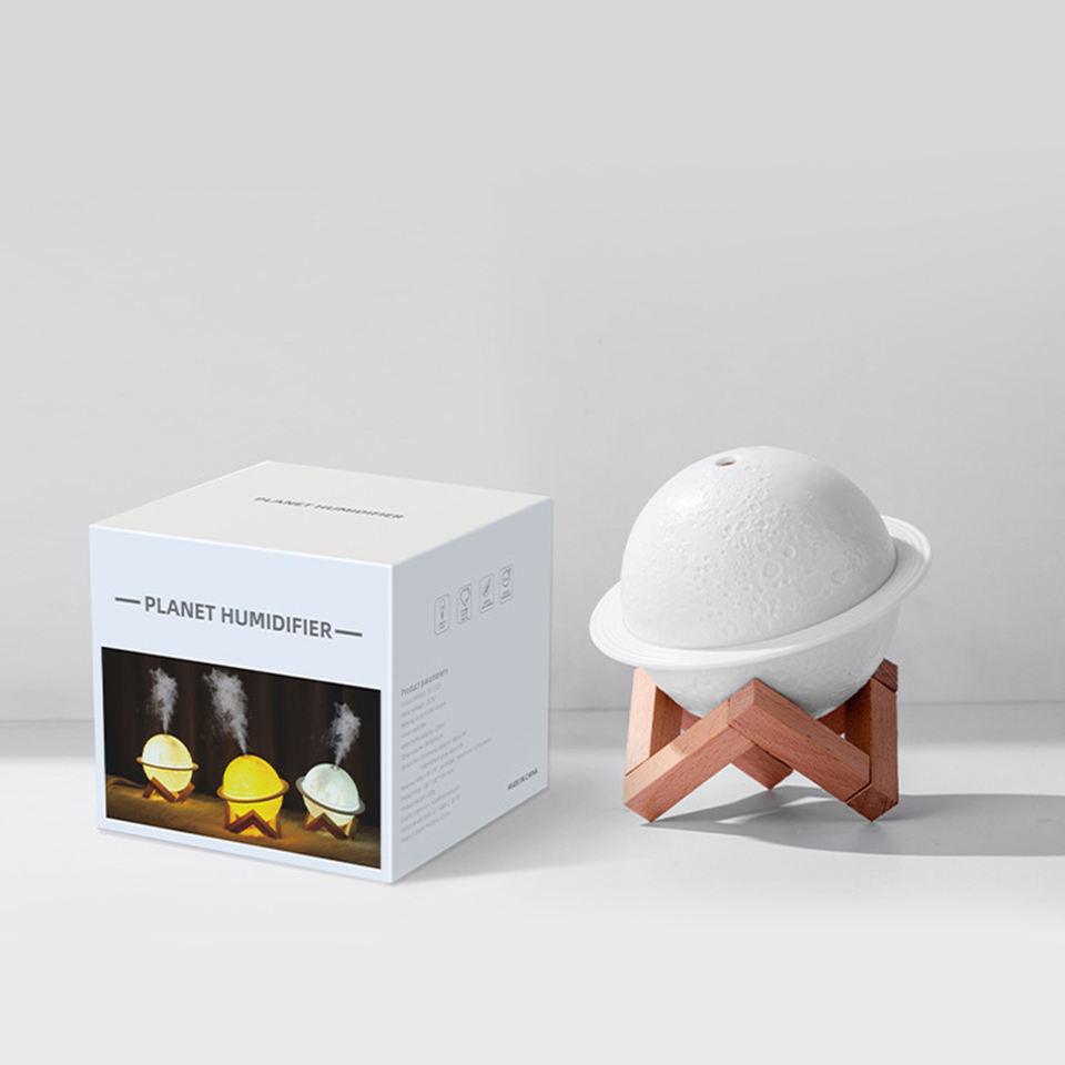 3 In 1 Mini Plug-In Colors 3D Moon Lamp Cool Mist Humidifier Essential Oil Diffuser LED Night Light