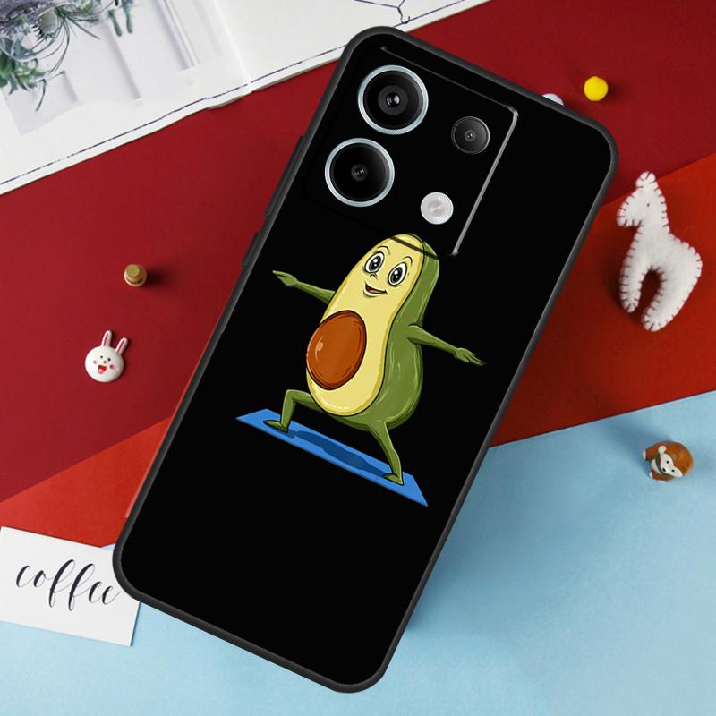 Avocado Yoga Lustiges Muster Hülle Für Xiaomi Redmi Note 14 Pro 13 12 11 10 15 Pro Plus Redmi 15 14C 10C 12C 13C 15C Abdeckung