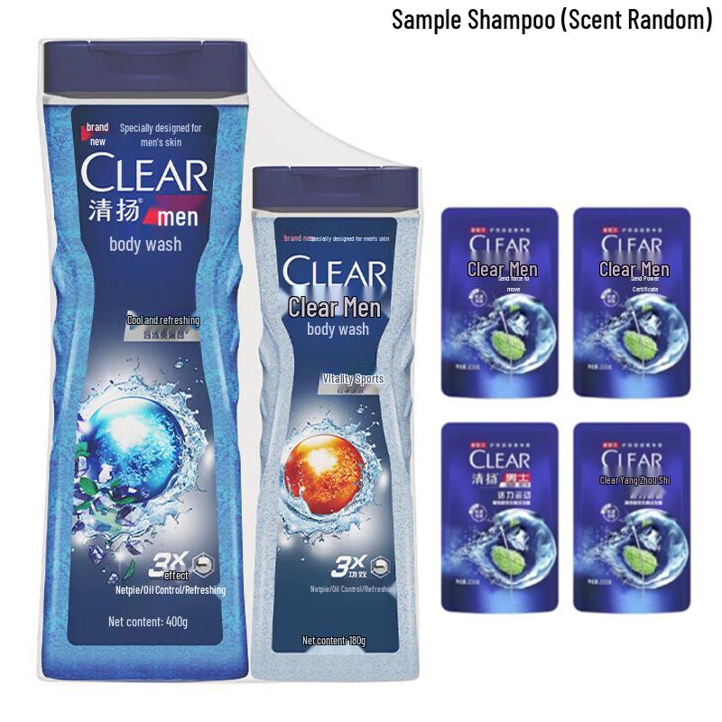 Clear Men Oil Control Cool Revitalizing Shower Gel & Shampoo Set