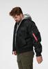 Winter Jacket Alpha Industries MA-1 D-Tec Hood Bomber Jacket (183110) Black (183110-03)