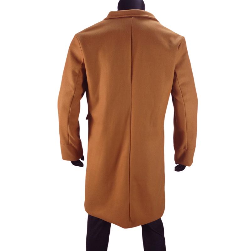 European 2024 Men's Double-Breasted Wool Overcoat In Stock
