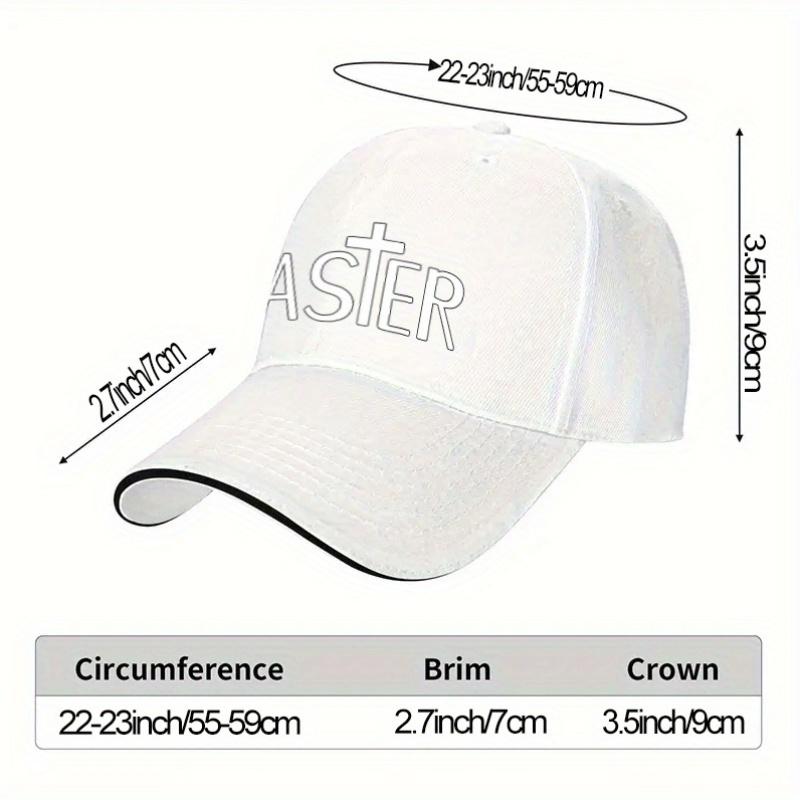 Easter Cross Graphic Baseball Cap Polyester Adjustable Unisex Casual Fashion Hat
