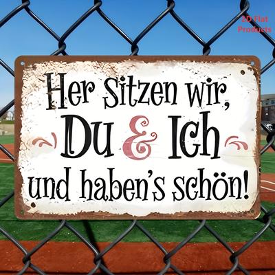 Vintage German Coffee Quote Metal Sign X D Flat Distressed Iron Wall Art Rustic Cafe Bar Decor with Predrilled Holes