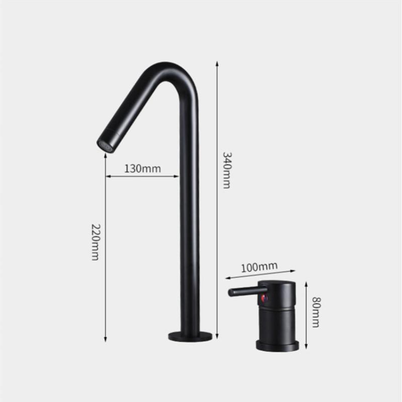 Widespread Bathroom Sink Mixer Single Lever Hot and Cold Basin Faucet Brass Black chrome finished Lavatory Tasp Brush Gold