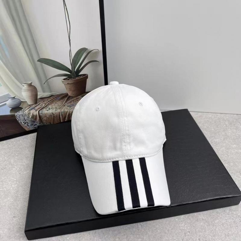 Hat Men and Women Outdoor Baseball Cap Spring Solid Color Extended Brim Baseball Cap Striped Hat Black Cotton