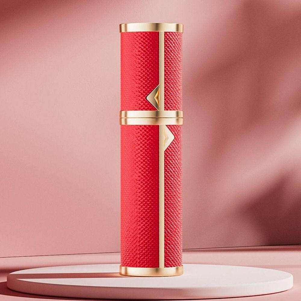 Luxury 5ml Real Leather Spray Bottle Aluminum Perfume Atomizer  Refillable Bottle