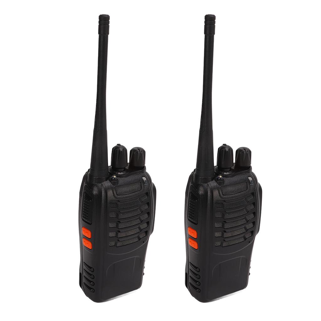 2 Pcs Walkie Talkie 16 Channels 400?470MHz Mini Two Way Radio with Base for Security Properties
