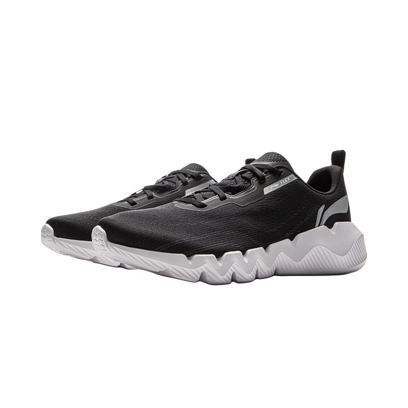 Li-Ning Comfortable Sports Shock Absorbing Non-Slip Low-Top Casual Running Shoes Men Sneaker Black AGCV283-1
