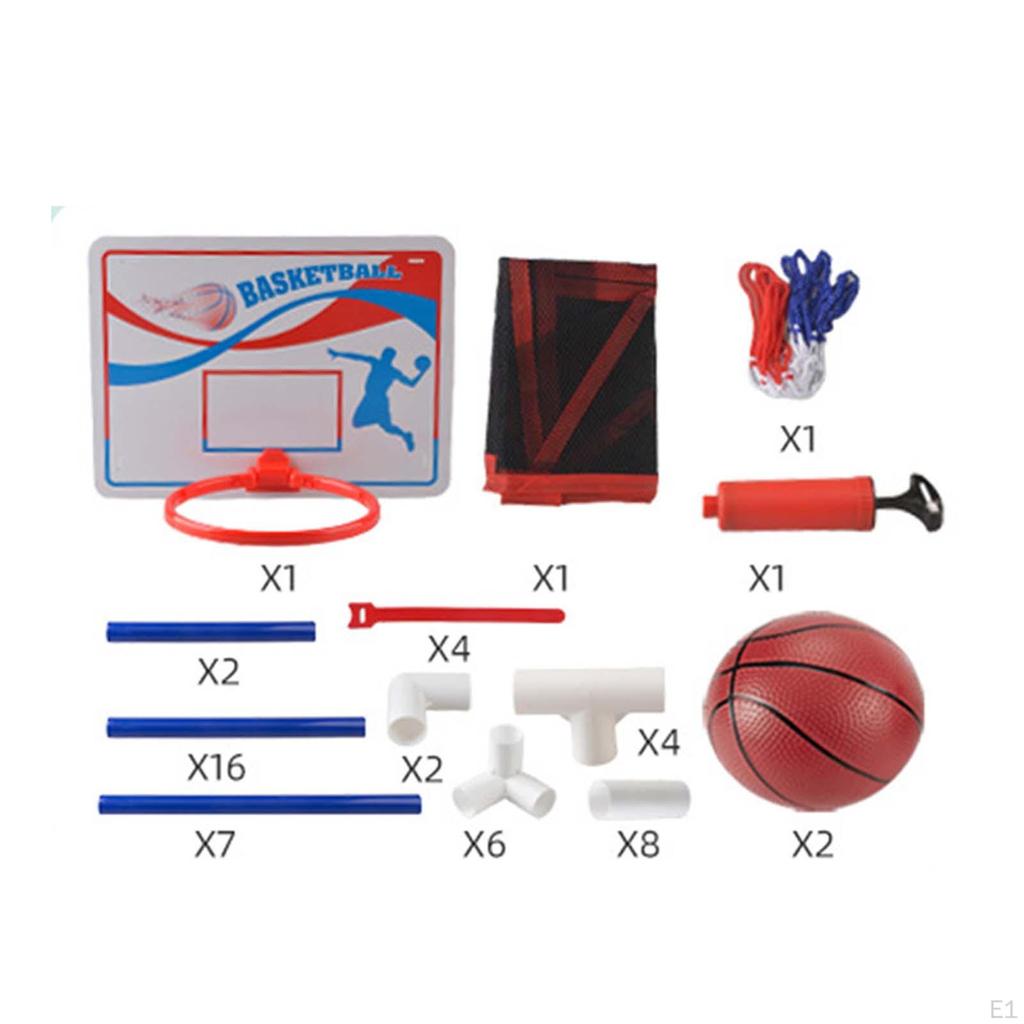 Basketball Hoop Arcade Game with 2 Balls and Hoop, Indoor Outdoor Sport Play Toy for Kids Age 6 7 8