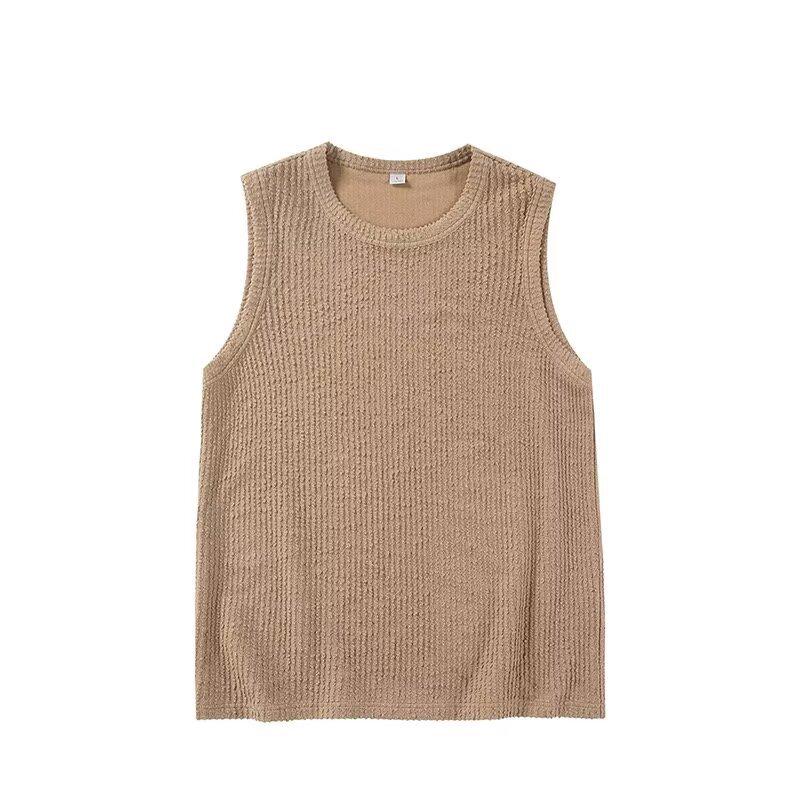 

2024 Лето Мужская Повседневная Полосатая Футболка Без Рукавов Жилет Large хаки