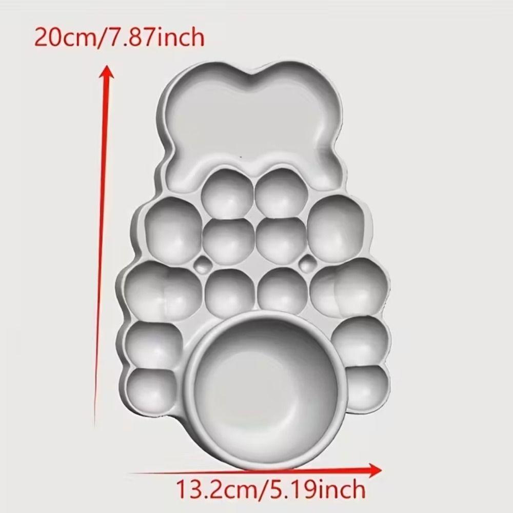 Multiple Compartments Painting Palette Reusable Paint Pigment Tray Color Mixing Pallet  Student