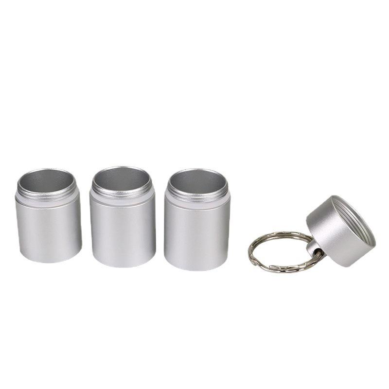 Glossy Waterproof Aluminum Medicine Capsule - Portable, Durable, Sealed Storage Container