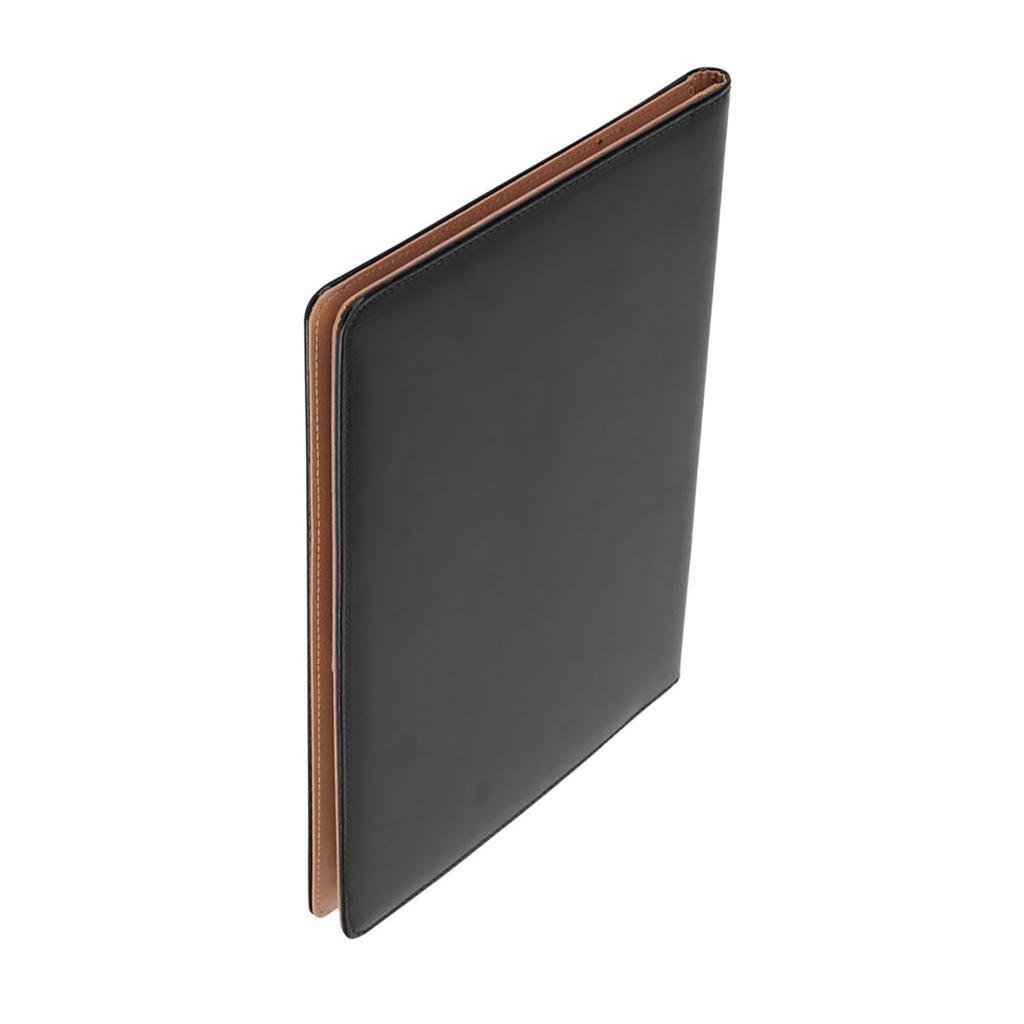 Multifunctional A4 PU Business Document Conference Folder Organizer Case W Card Slots Black