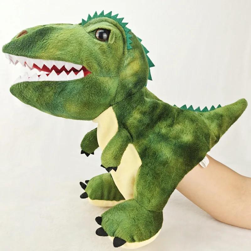 Animal Plush Doll Soft Stuffed Toys Dinosaur Triceratop Tyrannosaurus Hand Puppets for Baby Children Girls