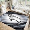 Derby County Design Crystal Velvet Carpet Cozy Non?Slip Printed Rug For Bedroom Living Room Entrance
