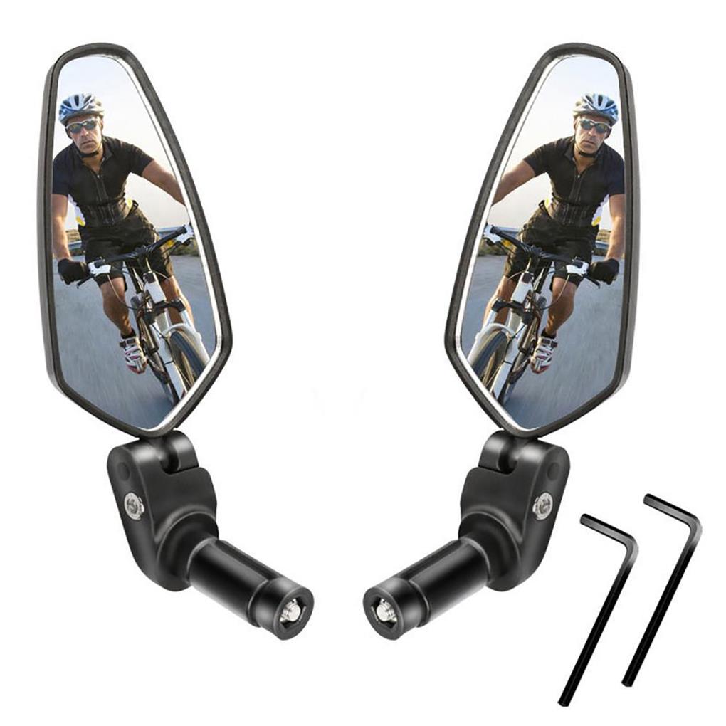 2PCS High-definition Bike Mirror 360 Rotation Adjustable Lightweight Rearview Mirror with 2 Wrenches Glass Mirrors Outdoor