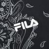 FILA Fusion Casual Cashew Flower Print Knitted Short Sleeve T-Shirt American Vintage Men tops Deep-Black T11M221103FBK