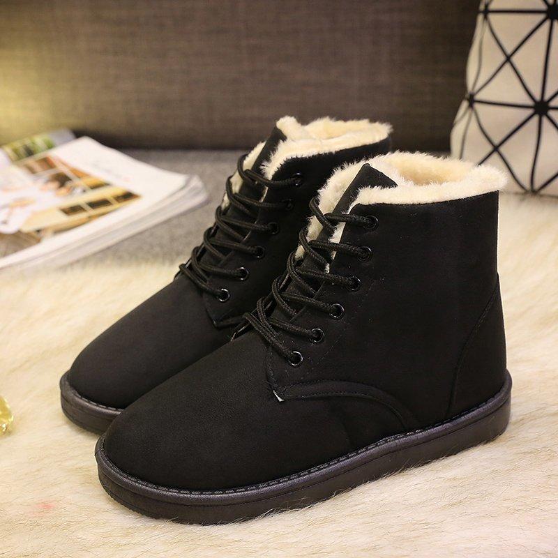 Autumn And Winter New Large-size Multi-color Fashion Trend Snow Boots Women's Boots Versatile Cotton Shoes Warm Plush Shoes