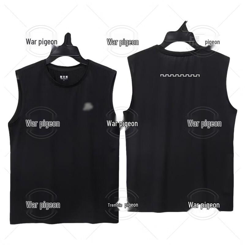 Zhan Ge Summer Ice Silk Sleeveless Top 3XL чёрный