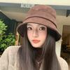 New retro suede bucket hat casual versatile washbasin hat source directly from the manufacturer