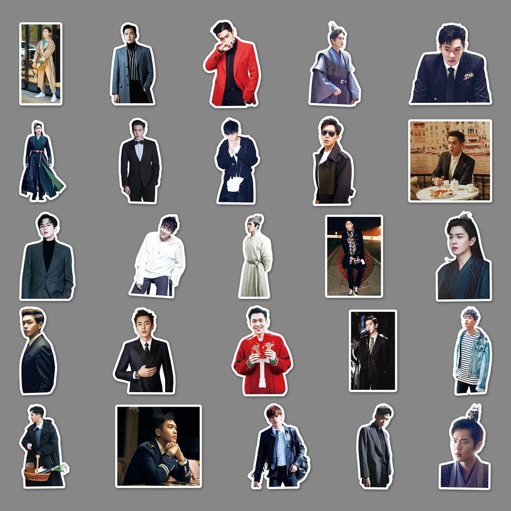 Zhang Ruoyun Celebrity Stickers: 50-Pack for Scooters, Luggage, Laptops, Cars, and Motorcycles