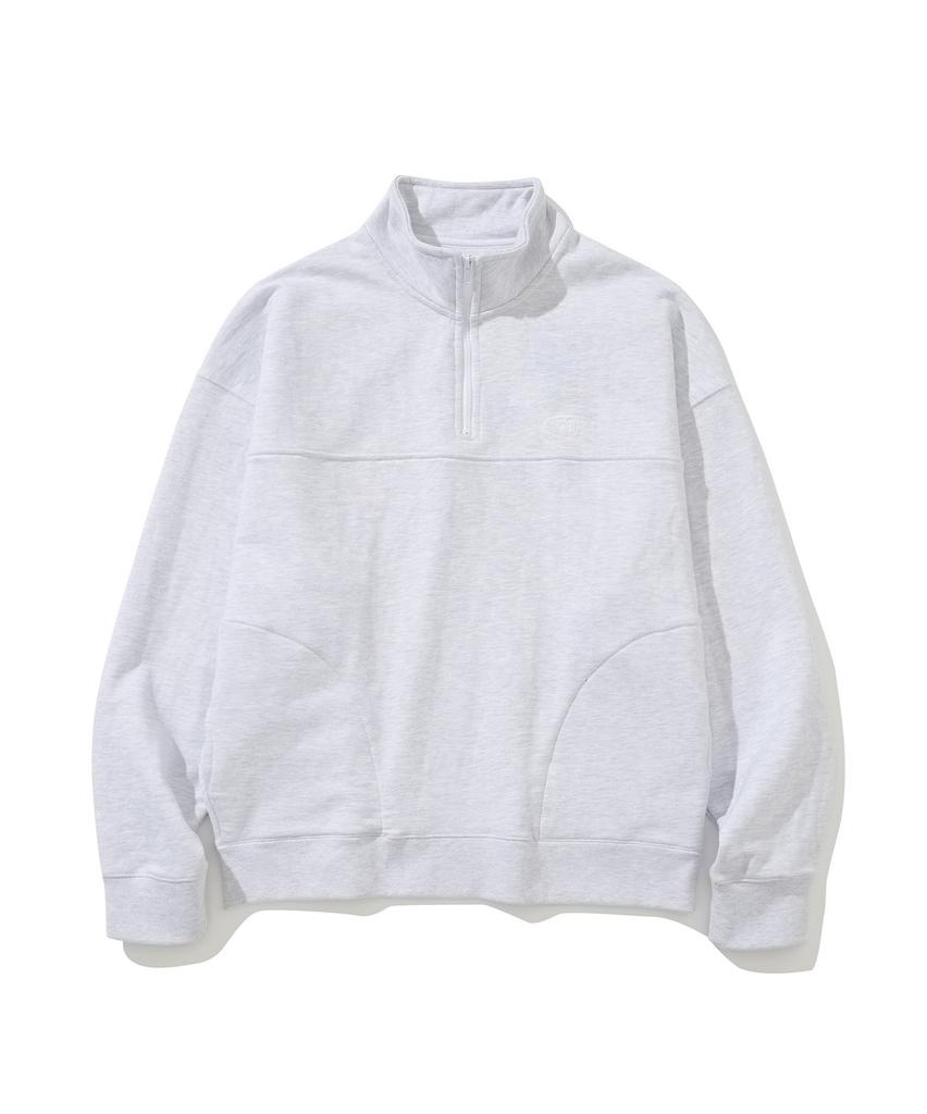 SIIIIDO Vintage Half Neck Zip-Up Sweat Shirt #1