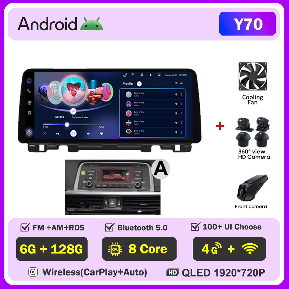 12,3 Zoll Auto Multimedia Radio Für KIA K5 Optima 2015-2019 Video Audio Player Stereo Navigation Autoradio Carplay Kein 2 Din DVD