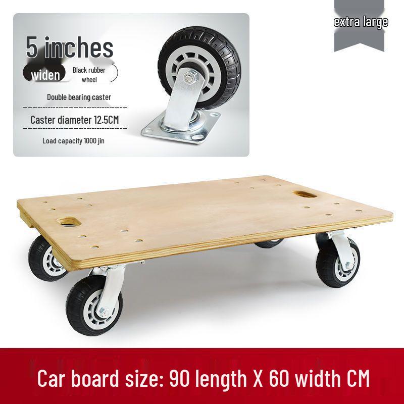 Robuster hölzerner Schildkröten-Auto-Wagen mit leisen Universalrädern