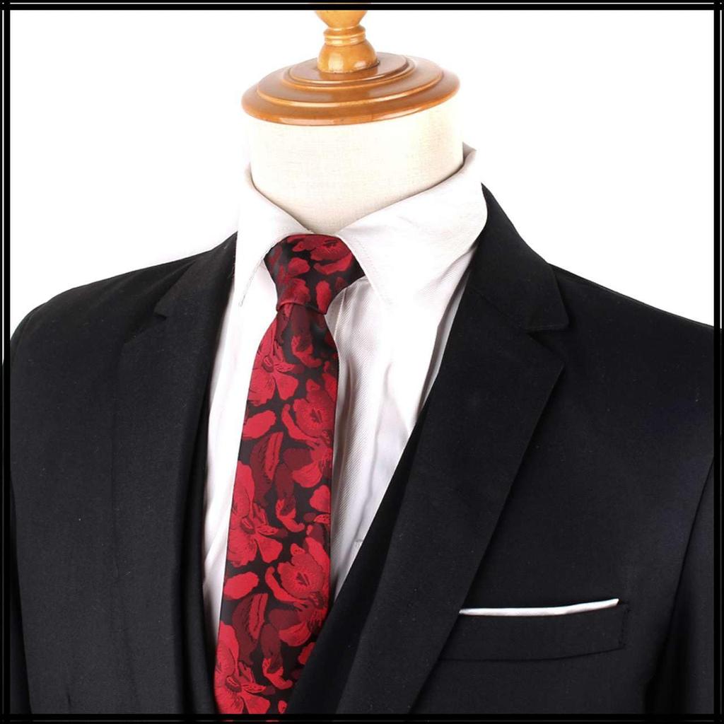 [White Fang] Men's Floral Necktie - Casual, Formal, Business, Elegant, Stylish - NC100 (Sky Blue)