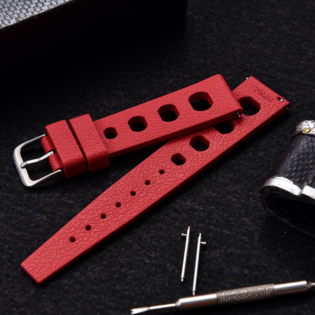 New Design Fluororubber FKM Watch Strap 20mm 22mm Tropical Strap Quick Release Watch Band For Traditional DivingWatch Accessorie