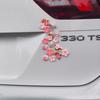 Exclusive 3D Peach Blossom Sticker: Cherry Blossom Pattern Car Rear Decal