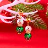 Winter Holiday Pearls Snowman Earrings Elegant Duals Color Fashion Jewelry For Party Costume Accessories