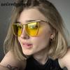 Classic Cat Eye Punk Sunglasses Women  Luxury Brand Trendy Metal Square Shield Sun Glasses Vintage Outdoor Shades For Ladies