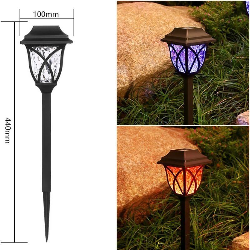 2PCS Solar Lawn Lights Outdoor LED Bright Yard Lamp Waterproof Night Light Landscape Lighting Pathway Light Garden Decor
