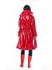 Dames PU Jas met Capuchon - Europese & Amerikaanse Gespiegelde Leer Mode Nachtclub Trenchcoat