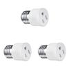 E26/E27 Bulb Base Screw Adapter EU/US Prong Outlet Plug Converter Polarized Light Bulb Socket Adapter Fit for 2/3 Prong Convert