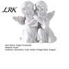 Artistic Angel Decoration Resin Cherubs Figurine, White Statue, Garden Praying Cherub Sculpture, Gypsum Statue Indoor Outdoor Home Decoration,