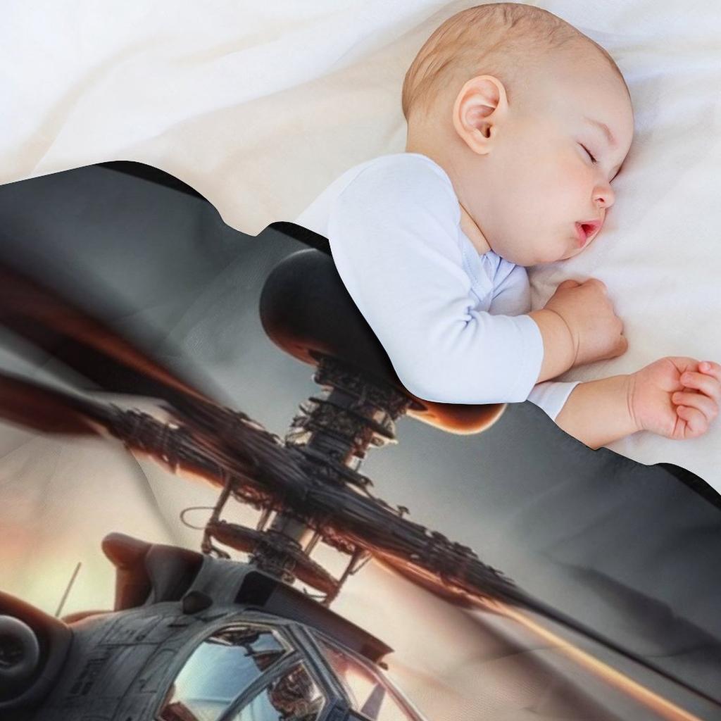 Combat Helicopter #4 Throw Blanket Soft Solid Color Blanket for Couch Bed