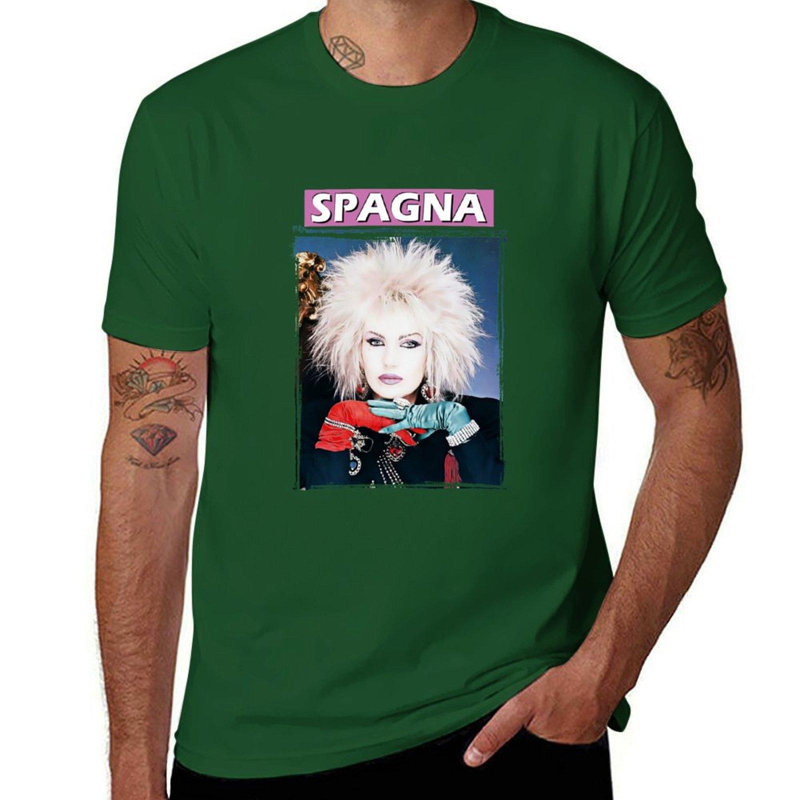 

Ivana Spagna singer T-Shirt vintage clothes heavyweights hippie clothes mens cotton t shirts 4XL