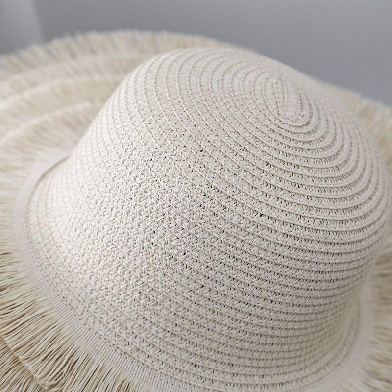 Sun Hat for Women, Summer Sun Shade Grass Hat, Casual Beach Hat, Elegant Sun Protection Hat for Travel, Big Brimmed Hat, Seaside Hat