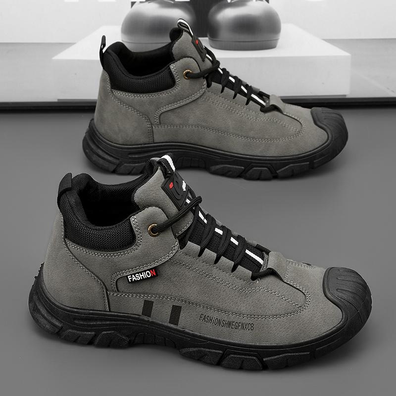 Men's Sports Boots Four Season New Soft Soled Anti-slip Outdoor Boots Casual Trend Tooling Boots Youth Safety Protection Boots